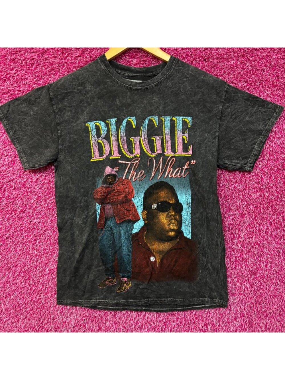 Notorious B.I.G. The What 90s style rap tee size med